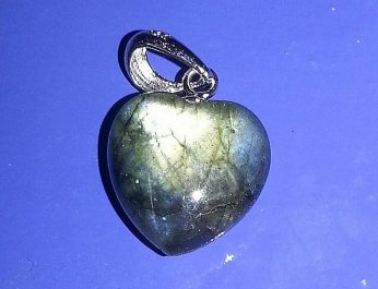 Labradorite heart
