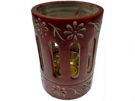 coloured incense or resin burner red
