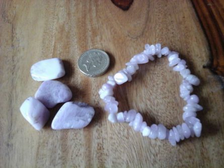 Kunzite Tumblestone and Bracelet