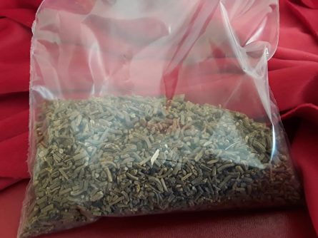 Valerian root in bag plastic