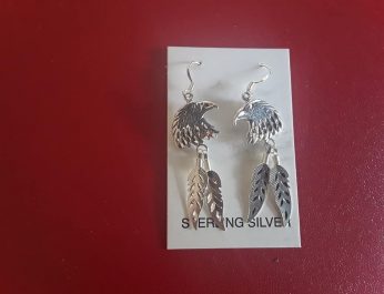 Eagle Head and Feathers Earrings 3
