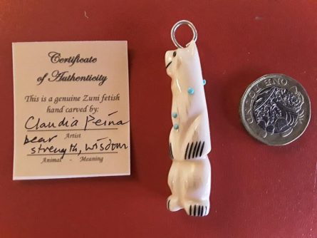 Navajo &  Zuni bear antler carving - Image 4
