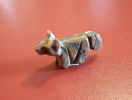Small Navajo & Zuni Wolf stone carving