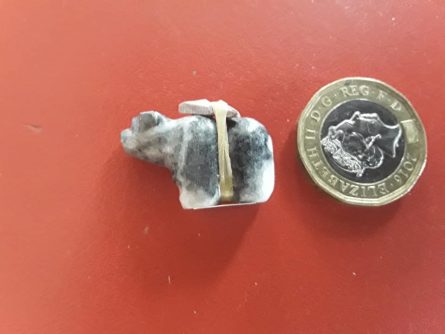 Small Navajo & Zuni grey bear Stone Carving