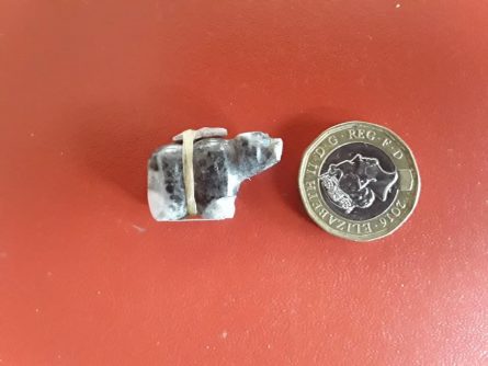 Small Navajo & Zuni grey bear Stone Carving - Image 3