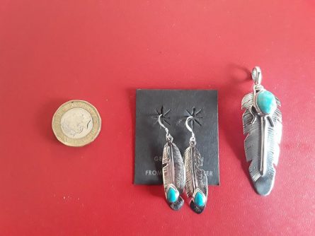 Silver Feather Necklace or Earrings - Image 3