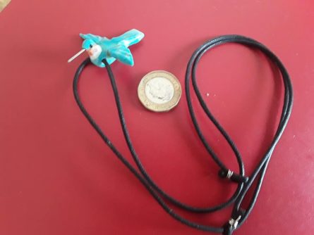 Turquoise Hummingbird Totem Pendant - Image 2