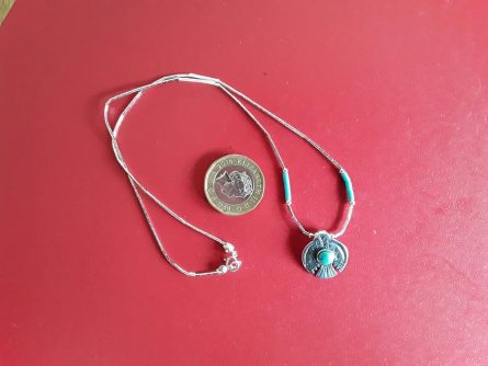 Silver Peyote Bird Necklace - Image 2