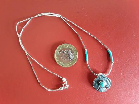 Silver Peyote Bird Necklace - Image 3