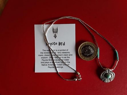 Silver Peyote Bird Necklace - Image 5