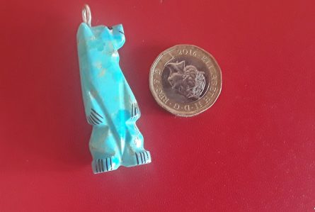 Turquoise Claudia Peina bear pendant 1