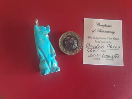 Turquoise Claudia Peina bear pendant 2