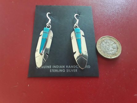 Feather earrings F Yazzie 1