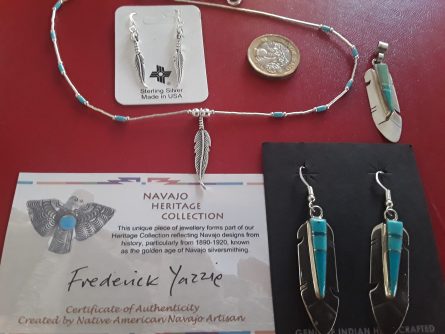 Silver Feather Necklace or Earrings 2 styles