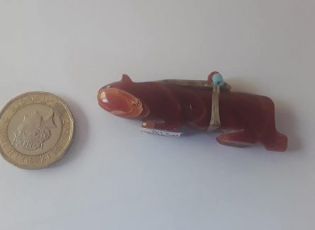 Mountain Lion Stone Carving in Carnelian - Image 2