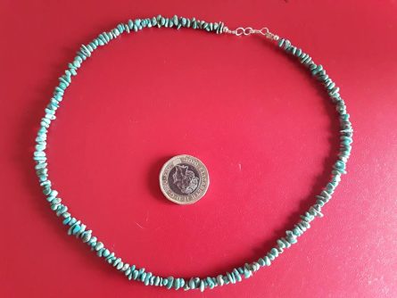 Kingman Turquoise chip necklace 1
