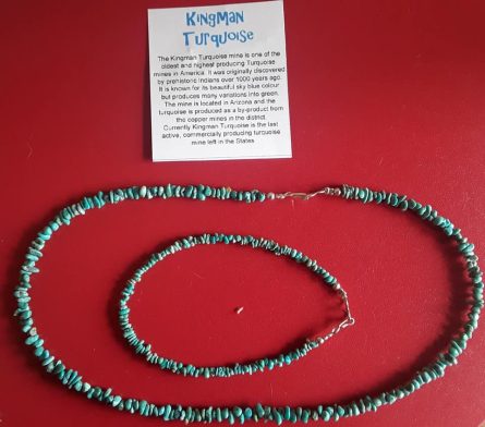 Kingman Turquoise chip necklace and bracelet 9